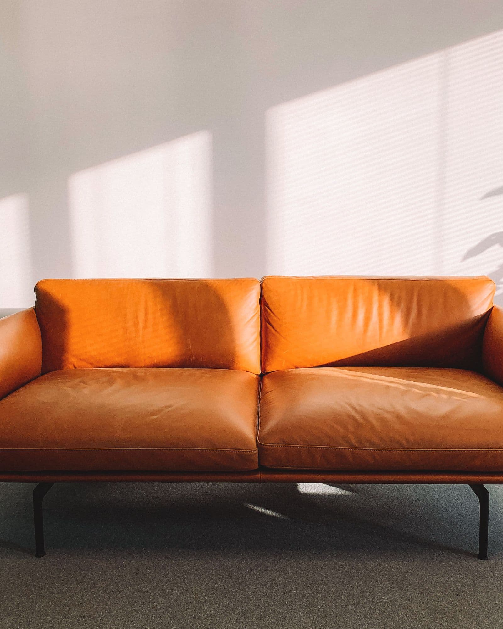 Cognac Leather Sofa