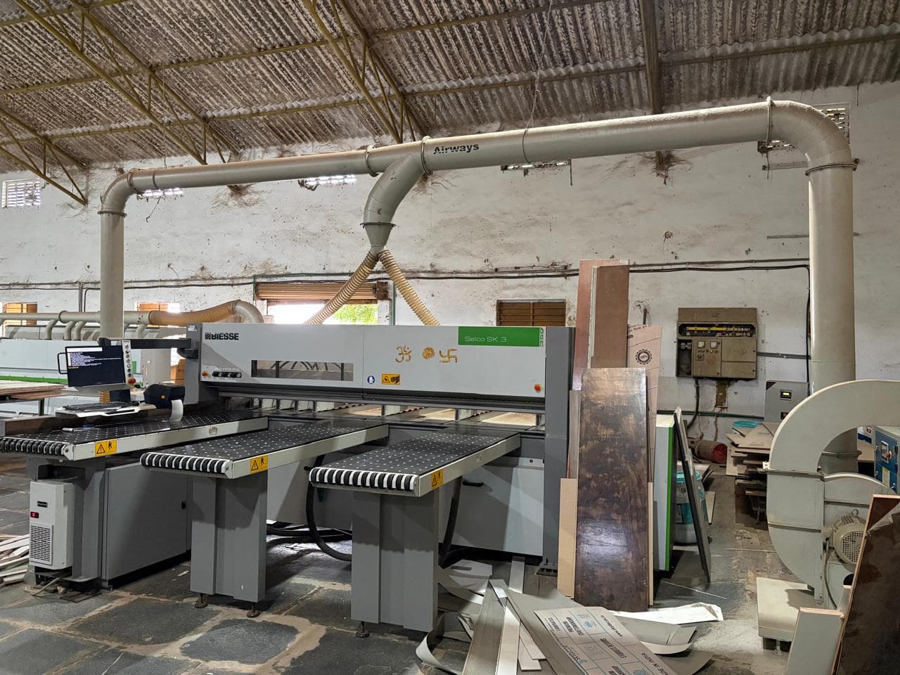CNC machinery in operation at V3 Spaces factory
