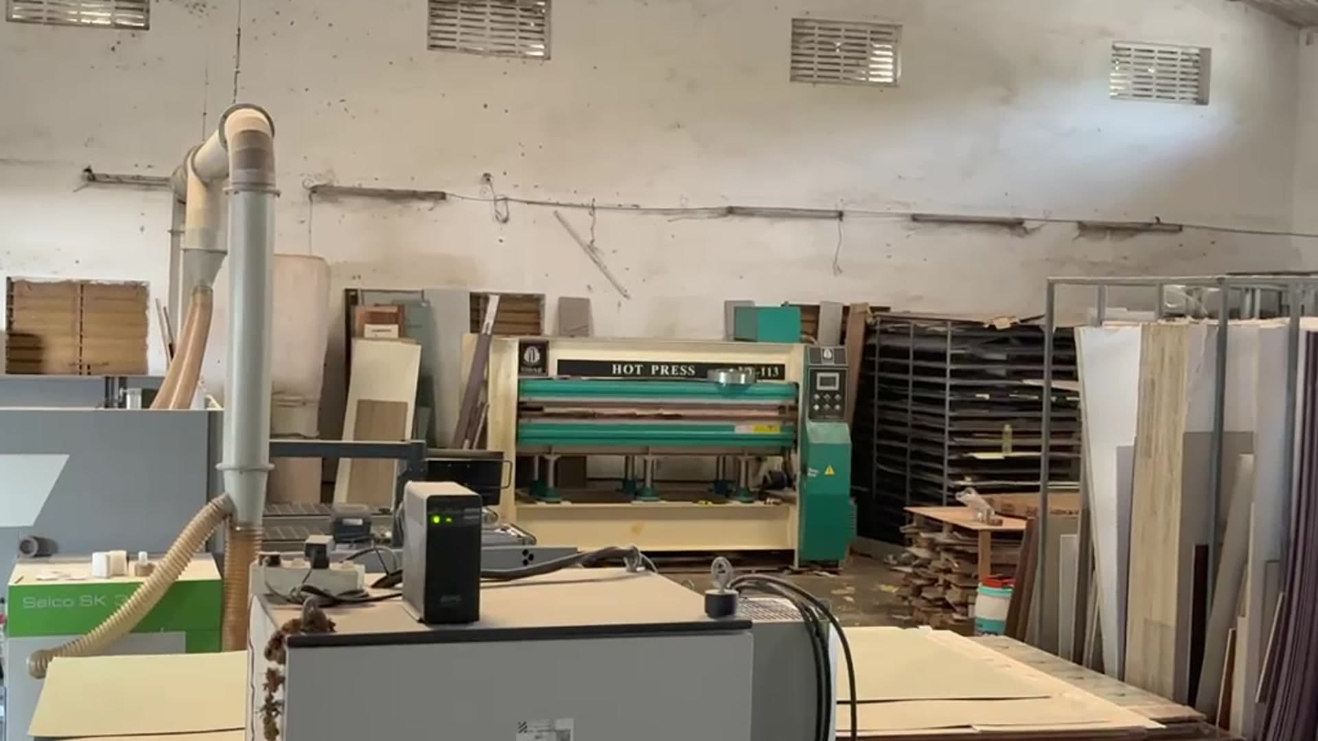 Wide view of the V3 Spaces manufacturing facility — premium production floor